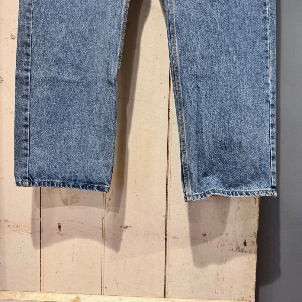 Men's Carhartt Blue Jeans Work Pants 38x30 B480 DPS Traditional Fit‎ EUC - 2